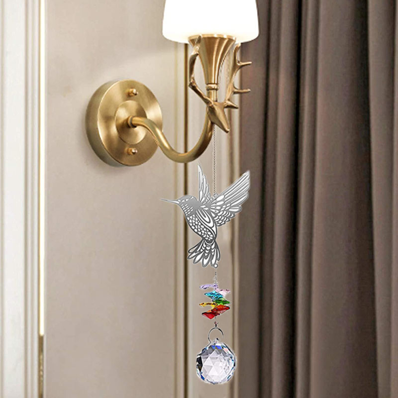 Piekārti kristāla rotājumi Dārza Mēness Saules ķērējs Varavīksnes veidotājs Piekārtas Ziemassvētku eglītes Automašīna Dārzs Dzīvojamā istaba Mājas kristāla dekors