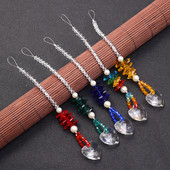 Crystal Suncatcher Srce Kristalni privjesak s akrilnim ABS bisernim perlama Rainbow Prizma Light Catcher Viseći vrtni ukras za dom