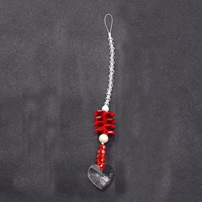 Crystal Suncatcher Srce Kristalni privjesak s akrilnim ABS bisernim perlama Rainbow Prizma Light Catcher Viseći vrtni ukras za dom