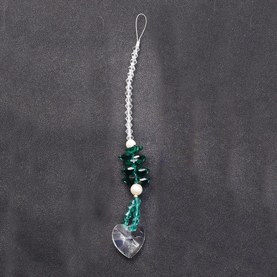 Crystal Suncatcher Srce Kristalni privjesak s akrilnim ABS bisernim perlama Rainbow Prizma Light Catcher Viseći vrtni ukras za dom