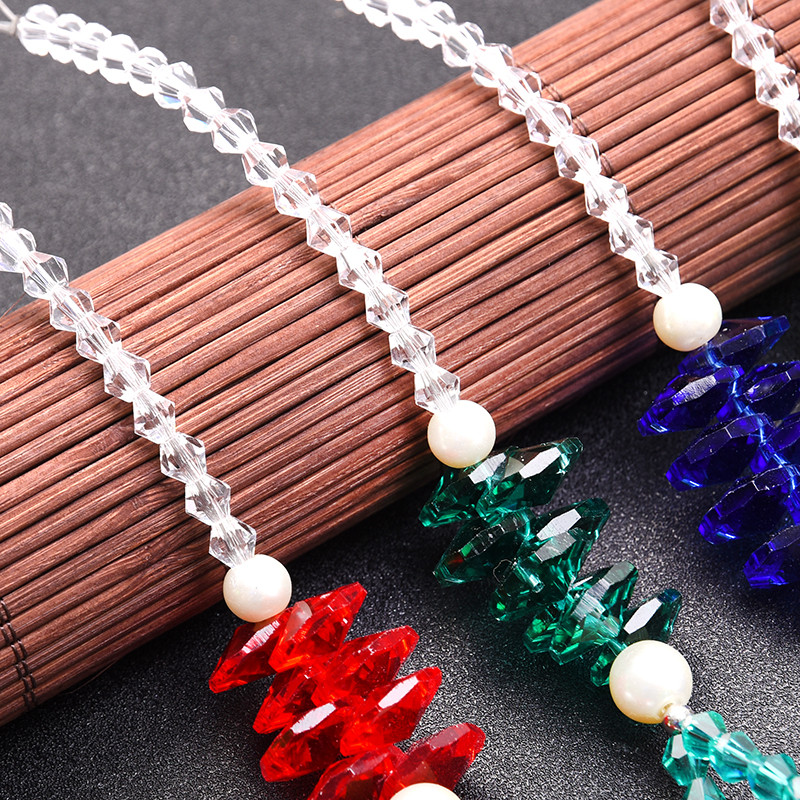 Crystal Suncatcher Srce Kristalni privjesak s akrilnim ABS bisernim perlama Rainbow Prizma Light Catcher Viseći vrtni ukras za dom