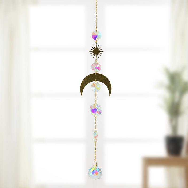 Mjesečevo zvono vjetra Kristalna prizma Ukrasni zidni viseći privjesak Ukras Dekoracija doma Estetski Kawaii Dekor sobe