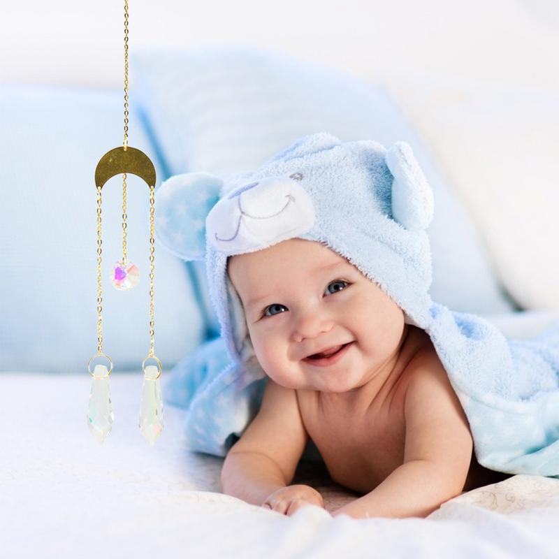 Mjesečevo zvono vjetra Kristalna prizma Ukrasni zidni viseći privjesak Ukras Dekoracija doma Estetski Kawaii Dekor sobe