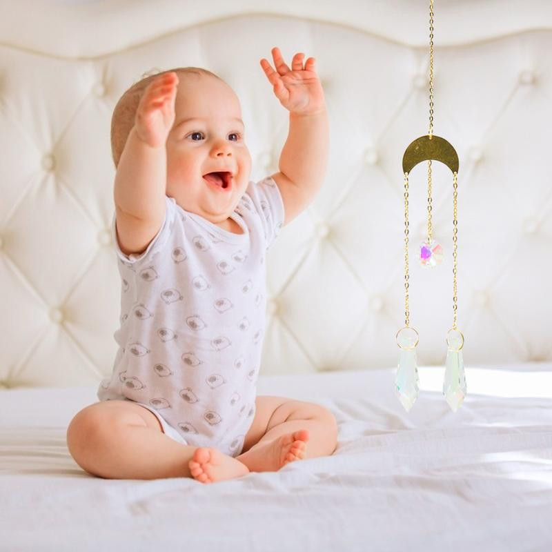 Mjesečevo zvono vjetra Kristalna prizma Ukrasni zidni viseći privjesak Ukras Dekoracija doma Estetski Kawaii Dekor sobe