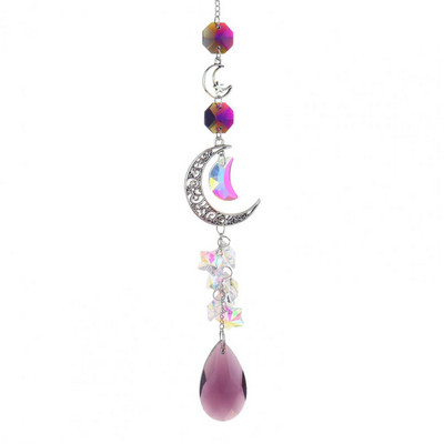 Sun Catcher Ukrasni Moon Rainbow Maker Romantic Prism Crystal Viseći privjesak Dekoracija Vrtni dekor za dom