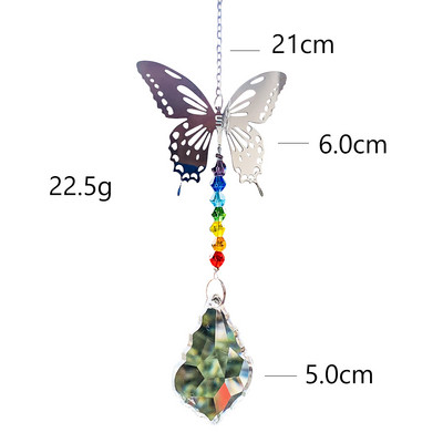 3D rotirajući kolibri Kingfisher Suncokret Metalni privjesak AB boja Anđeoske suze Kristalna prizma Duga Suncatcher Viseći dekor