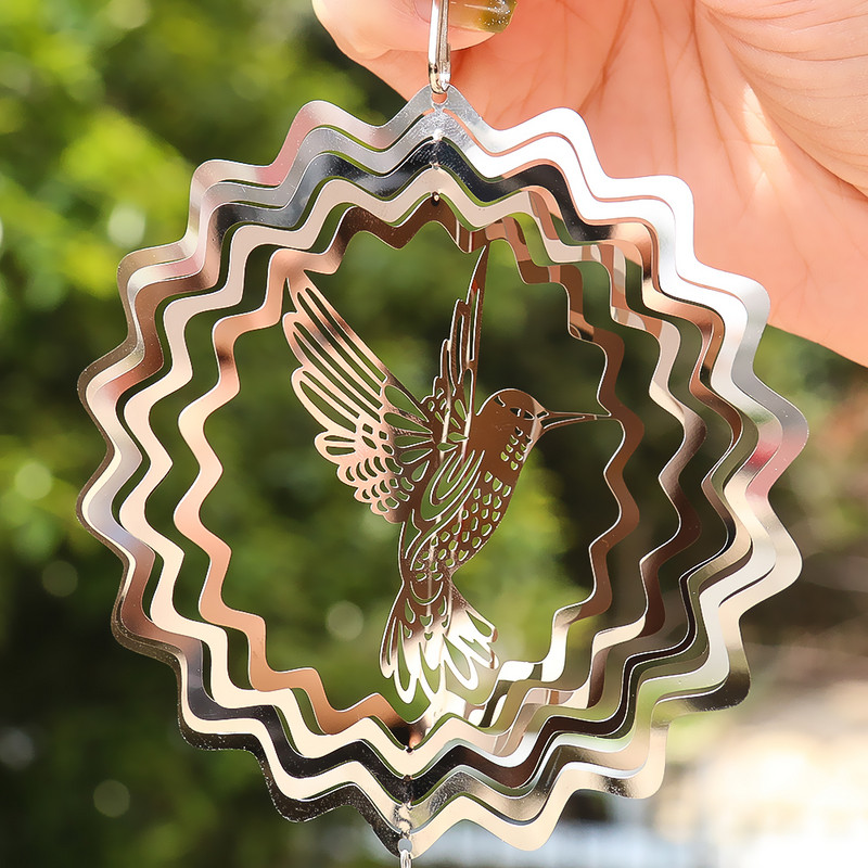 3D rotirajući kolibri Kingfisher Suncokret Metalni privjesak AB boja Anđeoske suze Kristalna prizma Duga Suncatcher Viseći dekor