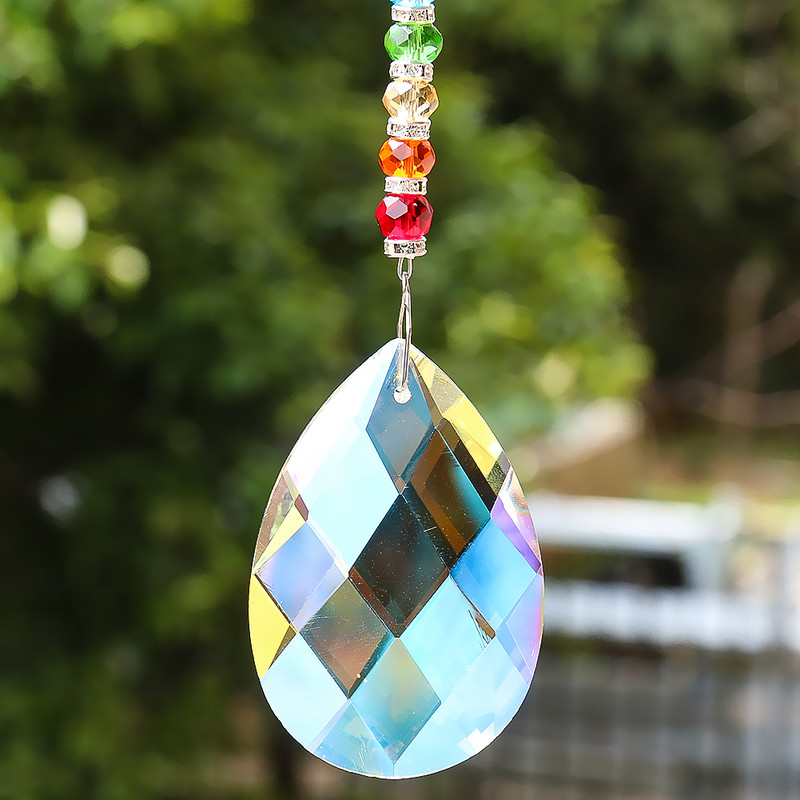 3D rotirajući kolibri Kingfisher Suncokret Metalni privjesak AB boja Anđeoske suze Kristalna prizma Duga Suncatcher Viseći dekor