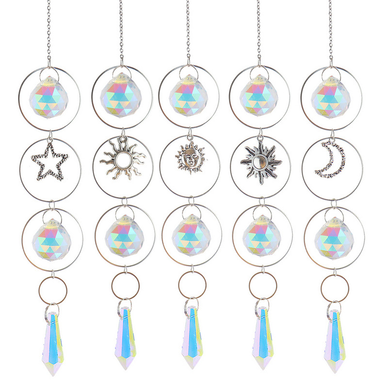 Kristalna zvona za vjetar Prizma Šarene perle Lovci Viseći ukrasi za nakit za prozorske zavjese Uređenje doma za vrt automobila