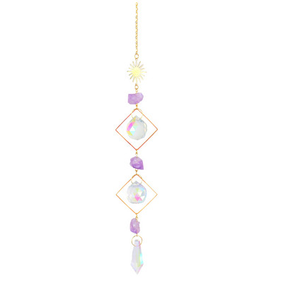 Saulės gaudyklė mėnulio krištolinė prizmė vitražinis rutulys saulės gaudytojas vaivorykštės gaminimo mašina namų langas sodo dekoras šviesos gaudyklė Dovana