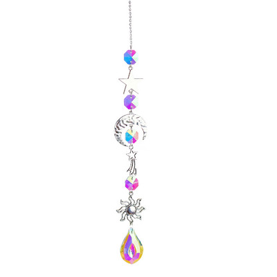 Crystal Wind Chimes Sun Catchers Κρεμαστό Κρεμαστό Φωτιστικό που πιάνει κόσμημα Ανεμοσκόπηση για τον κήπο του σπιτιού Διακόσμηση κήπου γάμου