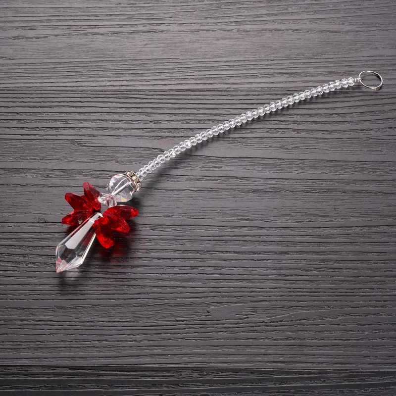 Catcher Crystals Stiklo prizmė Vaivorykštė Catcher Namo apdaila Sodo kabantis terasa Sodo dekoras Ornamentas Langas D Z3i3