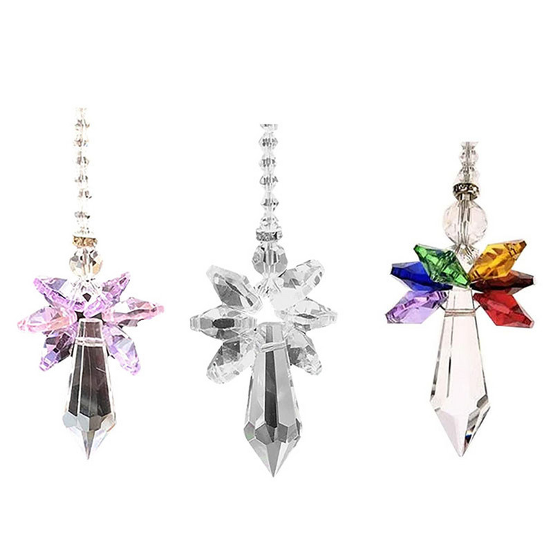 Kristāla gaismas ķērējs prizmas sniegpārsliņu varavīksnes veidotājs dārzam piekārtiem logiem mājas dekorēšanai Saules pilienu Ziemassvētku dekors