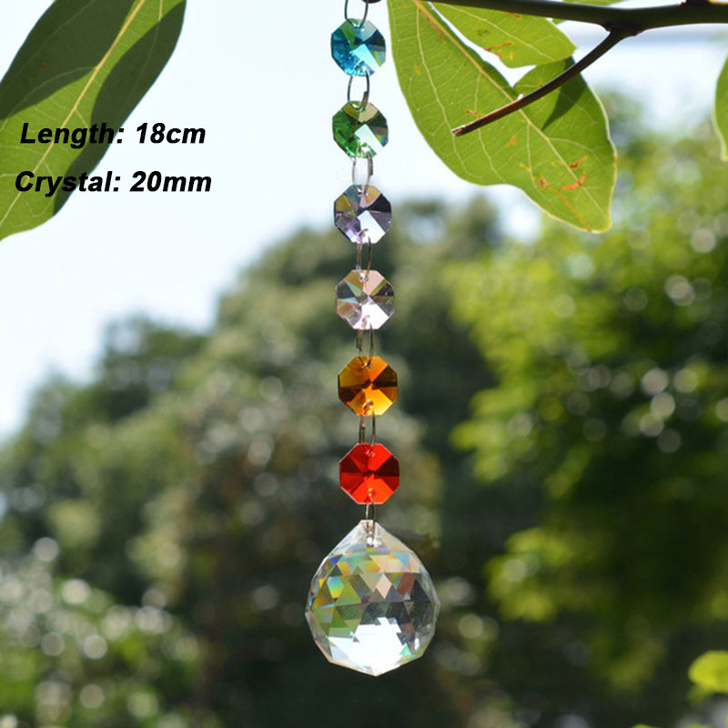 Prizminė saulės gaudyklė, kabančių langų kristalai, vaivorykštės šviesos gaudyklė, krištolo saulės gaudyklė, vasaros dovana, aštuonkampių karoliukų langų apdaila