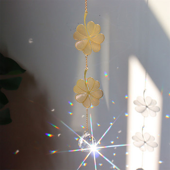 Crystal Wind Chime Sun Catcher Diamond Prisms Висулка Lotus Ginkgo Maple Leaf Dream Catchers Rainbow Chaser Висящ капков декор