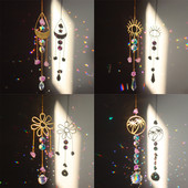 Crystal Päikese valguspüüdja Rippuv Rainbow Chaser Valgustus Aksessuaarid Aiaaknakardin Pulmakardin Kodu Autokaunistus Kingitus