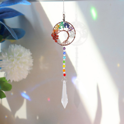 Crystal Päikese valguspüüdja Rippuv Rainbow Chaser Valgustus Aksessuaarid Aiaaknakardin Pulmakardin Kodu Autokaunistus Kingitus