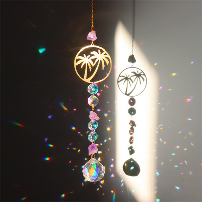 Crystal Päikese valguspüüdja Rippuv Rainbow Chaser Valgustus Aksessuaarid Aiaaknakardin Pulmakardin Kodu Autokaunistus Kingitus