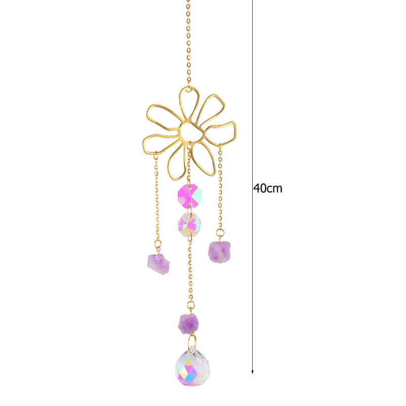 Crystal Päikese valguspüüdja Rippuv Rainbow Chaser Valgustus Aksessuaarid Aiaaknakardin Pulmakardin Kodu Autokaunistus Kingitus