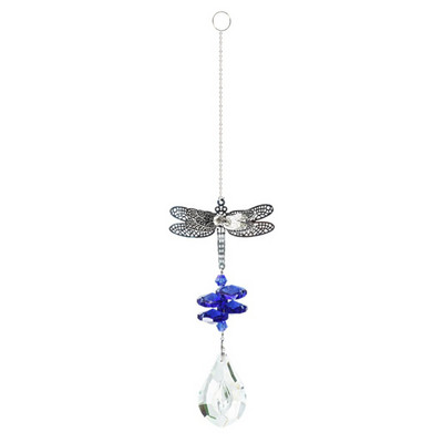 Dragonfly Ručno izrađen viseći kristalni vijenac Privjesak DIY luster Nakit Središnji dio Dekoracija Vrtni ukras