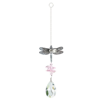 Dragonfly Ručno izrađen viseći kristalni vijenac Privjesak DIY luster Nakit Središnji dio Dekoracija Vrtni ukras