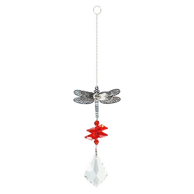 Dragonfly Ručno izrađen viseći kristalni vijenac Privjesak DIY luster Nakit Središnji dio Dekoracija Vrtni ukras