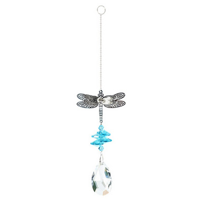 Dragonfly Ručno izrađen viseći kristalni vijenac Privjesak DIY luster Nakit Središnji dio Dekoracija Vrtni ukras