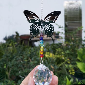 Crystal Suncatcher Кленов лист Призма Висулка Фасетирана топка Полилей Части Сватбен прозорец Домашна Коледна висяща декорация Орнаменти