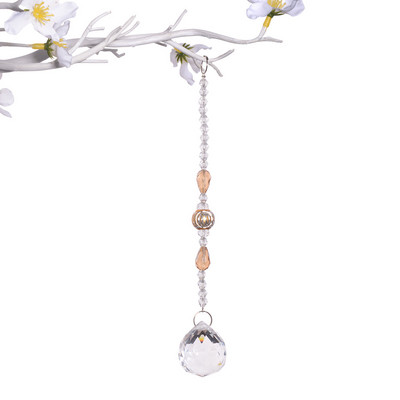 Kristalna fasetirana kugla Hvatač sunca Luster Prizme Privjesak Rainbow Maker Viseći dekor Privjesak Kućno vjenčanje Ukrasi za vrata i prozore