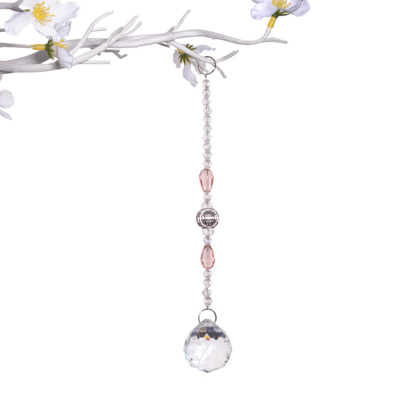 Kristalna fasetirana kugla Hvatač sunca Luster Prizme Privjesak Rainbow Maker Viseći dekor Privjesak Kućno vjenčanje Ukrasi za vrata i prozore