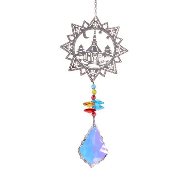 Krištolinė prizmė saulės gaudyklė vaivorykštė kabantis rutulinis pakabukas namų vestuvių dekoravimo papuošalai Angelo figūrėlė Kalėdų dovanos