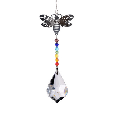 Krištolinė prizmė saulės gaudyklė vaivorykštė kabantis rutulinis pakabukas namų vestuvių dekoravimo papuošalai Angelo figūrėlė Kalėdų dovanos