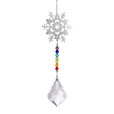 Käsitsi valmistatud lumehelbe päikesepüüdja kristallprisma vikerkaare tegija aknale riputatav dekoratiivkoristus kodus pulmakaunistusega ripats jõulukujuke