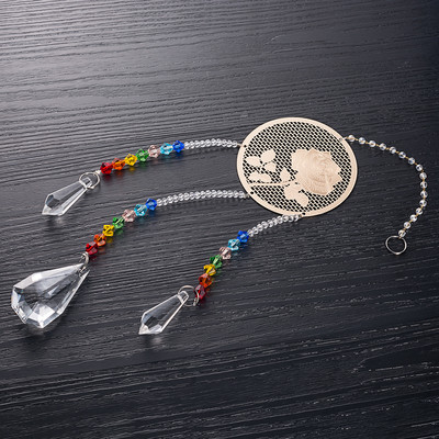 Käsitsi valmistatud lumehelbe päikesepüüdja kristallprisma vikerkaare tegija aknale riputatav dekoratiivkoristus kodus pulmakaunistusega ripats jõulukujuke