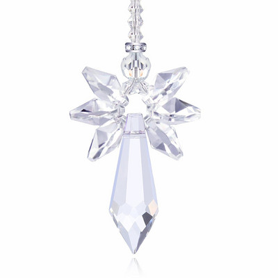 H&D Rainbow Guardian Angel Crystal Suncatcher για διακόσμηση σπιτιού/αυτοκίνητου & διακόσμηση βεράντας & κρεμαστά στολίδι από κρυστάλλινο γυαλί (Μπλε)