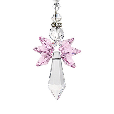 H&D Rainbow Guardian Angel Crystal Suncatcher για διακόσμηση σπιτιού/αυτοκίνητου & διακόσμηση βεράντας & κρεμαστά στολίδι από κρυστάλλινο γυαλί (Μπλε)