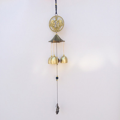 Bakreno zvono za vanjsko zvono, 1 kom. Metalno zvono za vjetar na otvorenom, starinski vrt, orijentalna pobjednička dekoracija, kineska sretna metalna zvona za vjetar