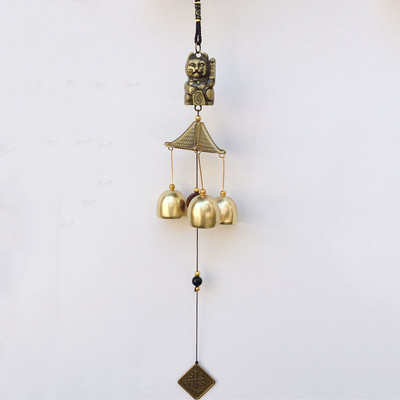 Bakreno zvono za vanjsko zvono, 1 kom. Metalno zvono za vjetar na otvorenom, starinski vrt, orijentalna pobjednička dekoracija, kineska sretna metalna zvona za vjetar
