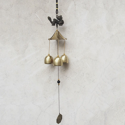 Bakreno zvono za vanjsko zvono, 1 kom. Metalno zvono za vjetar na otvorenom, starinski vrt, orijentalna pobjednička dekoracija, kineska sretna metalna zvona za vjetar