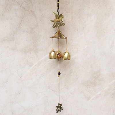 Bakreno zvono za vanjsko zvono, 1 kom. Metalno zvono za vjetar na otvorenom, starinski vrt, orijentalna pobjednička dekoracija, kineska sretna metalna zvona za vjetar