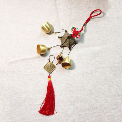 Bakreno zvono za vanjsko zvono, 1 kom. Metalno zvono za vjetar na otvorenom, starinski vrt, orijentalna pobjednička dekoracija, kineska sretna metalna zvona za vjetar