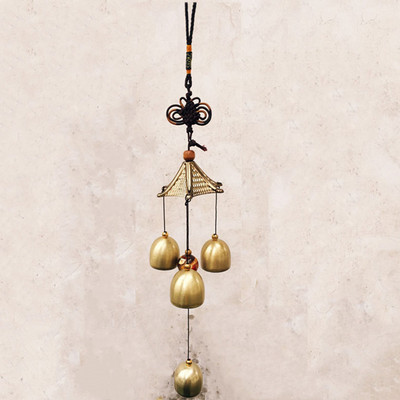 Bakreno zvono za vanjsko zvono, 1 kom. Metalno zvono za vjetar na otvorenom, starinski vrt, orijentalna pobjednička dekoracija, kineska sretna metalna zvona za vjetar