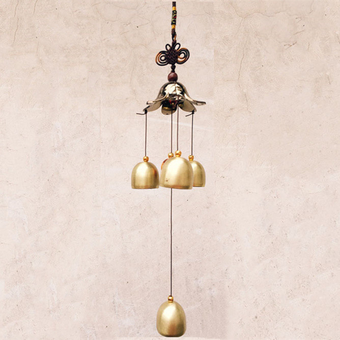 Bakreno zvono za vanjsko zvono, 1 kom. Metalno zvono za vjetar na otvorenom, starinski vrt, orijentalna pobjednička dekoracija, kineska sretna metalna zvona za vjetar