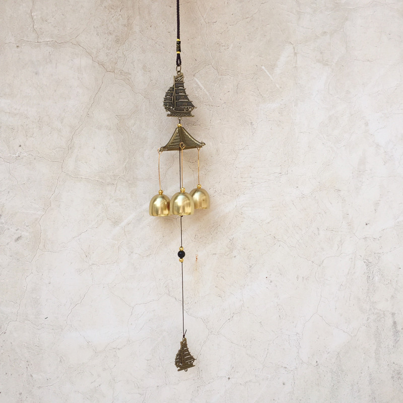 Bakreno zvono za vanjsko zvono, 1 kom. Metalno zvono za vjetar na otvorenom, starinski vrt, orijentalna pobjednička dekoracija, kineska sretna metalna zvona za vjetar