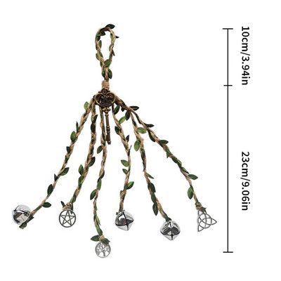 Witch Bells Προστασία για κρεμάστρα πόμολο πόρτας Wind Chimes Witchy Things Clear Negative Energy Witchcraft Wicca Supplies Διακόσμηση σπιτιού