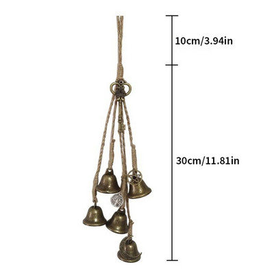 Witch Bells Προστασία για κρεμάστρα πόμολο πόρτας Wind Chimes Witchy Things Clear Negative Energy Witchcraft Wicca Supplies Διακόσμηση σπιτιού