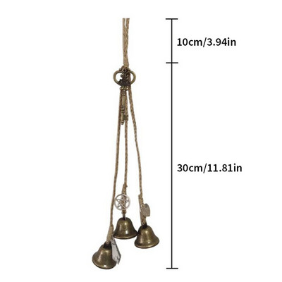 Witch Bells Προστασία για κρεμάστρα πόμολο πόρτας Wind Chimes Witchy Things Clear Negative Energy Witchcraft Wicca Supplies Διακόσμηση σπιτιού