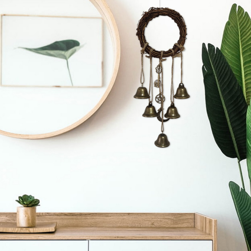Witch Bells Προστασία για κρεμάστρα πόμολο πόρτας Wind Chimes Witchy Things Clear Negative Energy Witchcraft Wicca Supplies Διακόσμηση σπιτιού