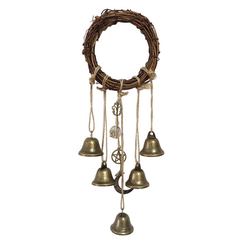 Witch Bells Προστασία για κρεμάστρα πόμολο πόρτας Wind Chimes Witchy Things Clear Negative Energy Witchcraft Wicca Supplies Διακόσμηση σπιτιού