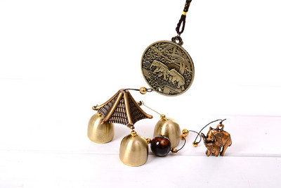 Αντίκα Wind Chime Χάλκινη αυλή Κήπος Διακόσμηση υπαίθριου καθιστικού Metal Wind Chimes Outdoor κινέζικα Oriental Lucky Metal Wind Bell